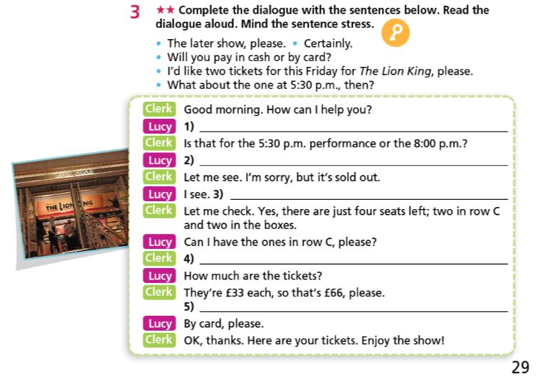 Tiếng Anh 7 Right On Workbook Unit 3 Everyday English 3d