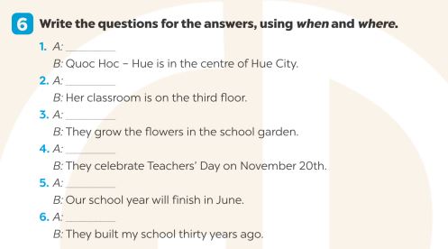 Giải SBT Tiếng Anh 7 Global Success Unit 6 Vocabulary & Grammar