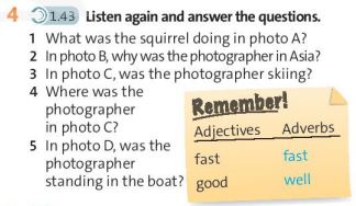 Tiếng Anh 7 Friends Plus Unit 4 Vocabulary and Listening