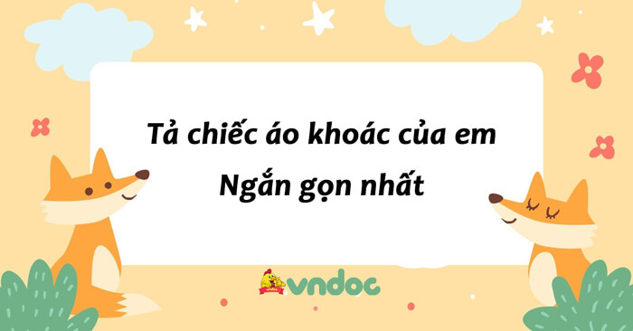 Tả Chiếc Áo Khoác Của Em Ngắn Gọn Nhất - Bài Văn Tả Chiếc Áo Khoác Lớp 4  Ngắn Gọn - Vndoc.Com