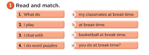 Sách bài tập Tiếng Anh 3 Unit 10 Break time activities