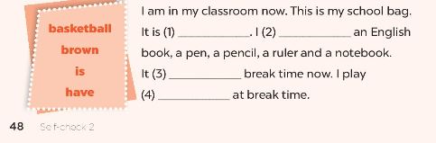 Sách bài tập Tiếng Anh 3 Self - check 2