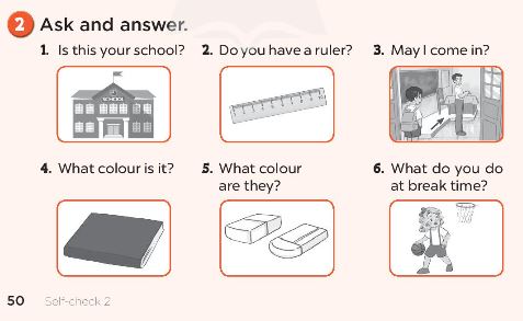 Sách bài tập Tiếng Anh 3 Self - check 2