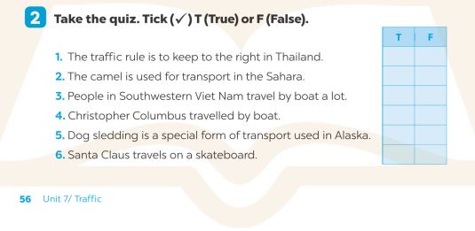 Giải SBT Tiếng Anh 7 Global Success Unit 7 Speaking