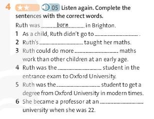 Tiếng Anh 7 Friends Plus Workbook Unit 5 Vocabulary and Listening