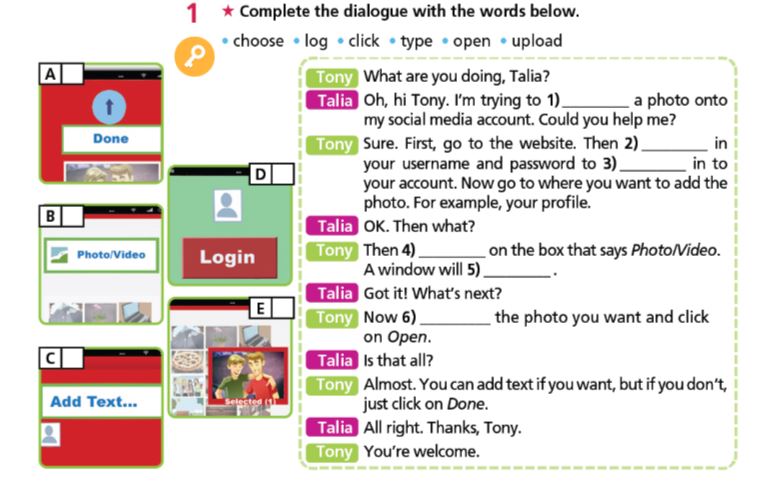 Tiếng Anh 7 Right On Workbook Unit 4 Everyday English 4d