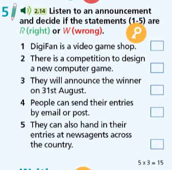 Tiếng Anh 7 Right On Unit 4 Progress Check 4