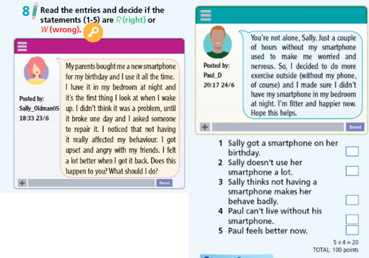 Tiếng Anh 7 Right On Unit 4 Progress Check 4