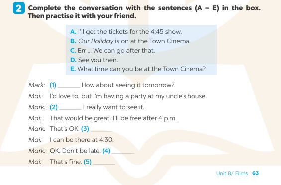 Giải SBT Tiếng Anh 7 Global Success Unit 8 Speaking