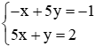 Trắc nghiệm Hệ hai phương trình bậc nhất hai ẩn có đáp án