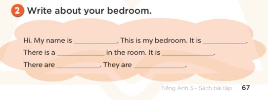 Sách bài tập Tiếng Anh lớp 3 Unit 14 My bedroom