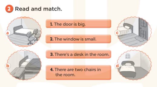 Sách bài tập Tiếng Anh lớp 3 Unit 14 My bedroom