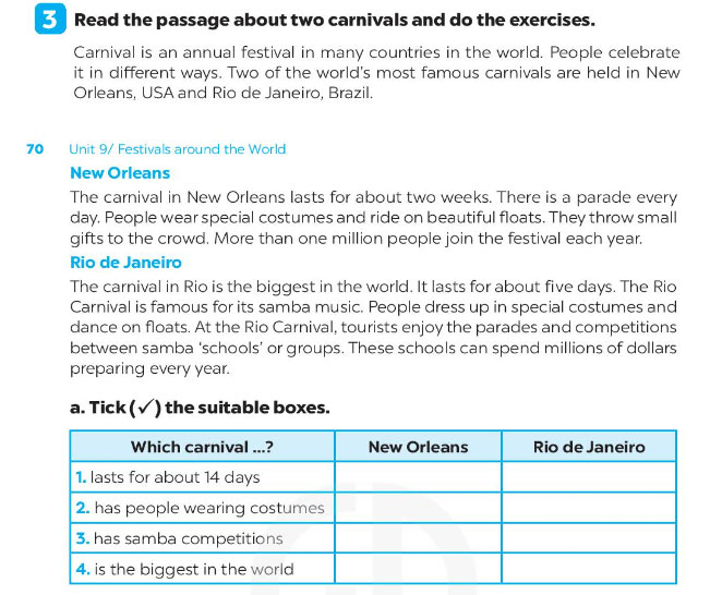 Giải SBT Tiếng Anh 7 Global Success Unit 9 Reading