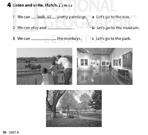 Sách bài tập Tiếng Anh 3 Wonderful World Unit 8 Lesson 3