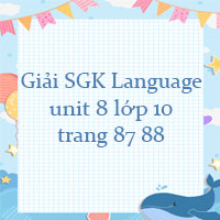 Language unit 8 lớp 10