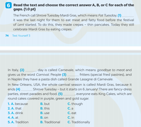 Giải SBT Tiếng Anh 7 Global Success Test Yourself 3