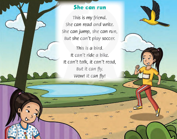 Family and Friends 3 Unit 9 Lesson 3 trang 68 Bản quyền thuộc về VnDoc nghiêm cấm mọi hành vi sao chép vì mục đích thương mại 1.Listen and point. Repeat (Nghe và chỉ. Lặp lại)  Nội dung bài nghe jump, read, write, write, read, jump Listen and repeat jump, read, write 2.Listen and sing (Nghe và hát) 3.Sing and do (Hát và làm)  Mời các bạn tham khảo thêm nhiều tài liệu Tiếng Anh lớp 3 Chân trời sáng tạo hay và miễn phí tại: https://vndoc.com/tieng-anh-lop-3-ctst 