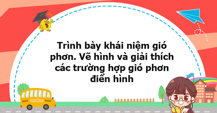 Trình bày khái niệm gió phơn. Vẽ hình và giải thích các trường hợp gió ...