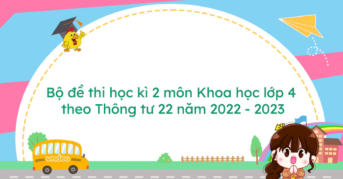 Bộ đề thi học kì 2 môn Khoa học lớp 4 theo Thông tư 22 năm 2022 - 2023