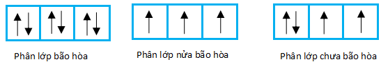 Sự phân bố electron vào các AO trong phân lớp p