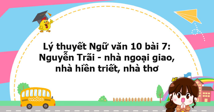 Lý thuyết Ngữ văn 10 bài: Nguyễn Trãi - nhà ngoại giao, nhà hiền triết ...