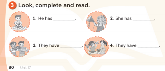 Sách bài tập Tiếng Anh lớp 3 Unit 17 Our toys