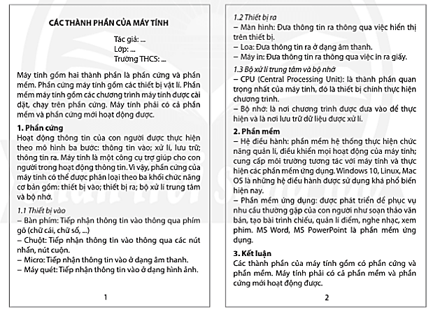 Theo hướng dẫn ở phần khám phá, em hãy thực hành trên máy tính để