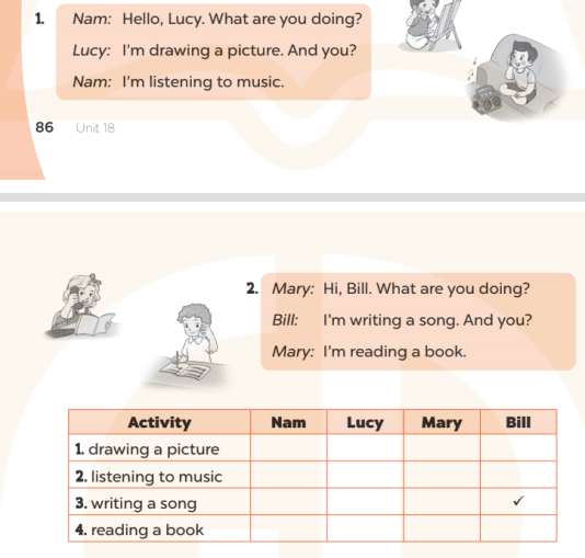 Sách bài tập Tiếng Anh 3 Unit 18 Playing and doing