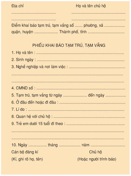 Tập làm văn lớp 4: Điền vào giấy tờ in sẵn