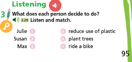 Tiếng Anh 7 Right On Unit 6 Be green trang 94 95