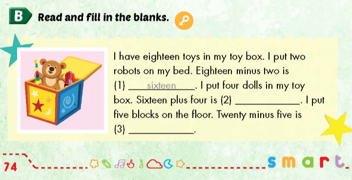 Sách bài tập Tiếng Anh 3 Smart Start Unit 7 Math