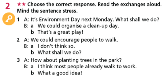 Giải sách bài tập Tiếng Anh lớp 7 Right On Unit 6 Everyday English 6d