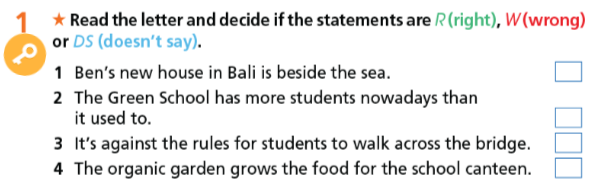 Tiếng Anh 7 Right On Workbook Unit 6 Reading 6f