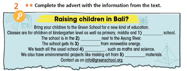 Tiếng Anh 7 Right On Workbook Unit 6 Reading 6f