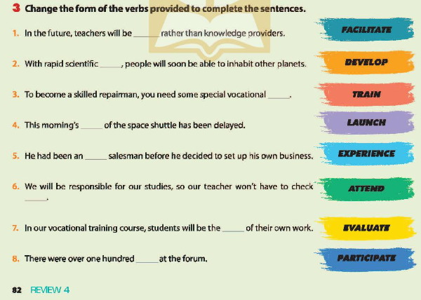 Review 4 lớp 9 Language