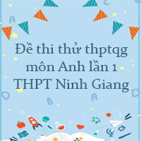 Đề thi thử THPT Quốc Gia 2023 môn Anh lần 1 trường THPT Ninh Giang