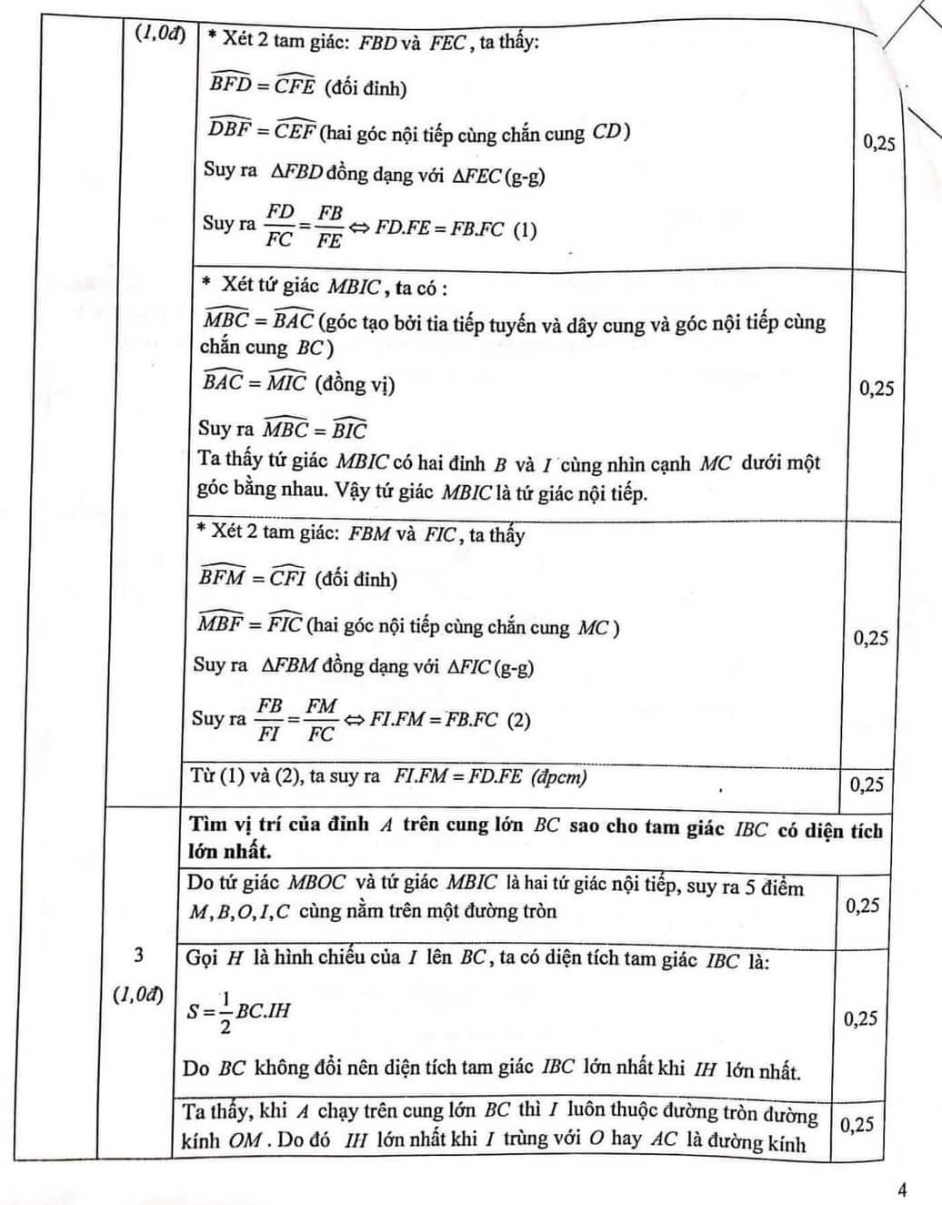 Đề thi học kì 2 Toán 9