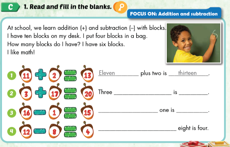 Sách Tiếng Anh 3 Smart Start Unit 7 Math