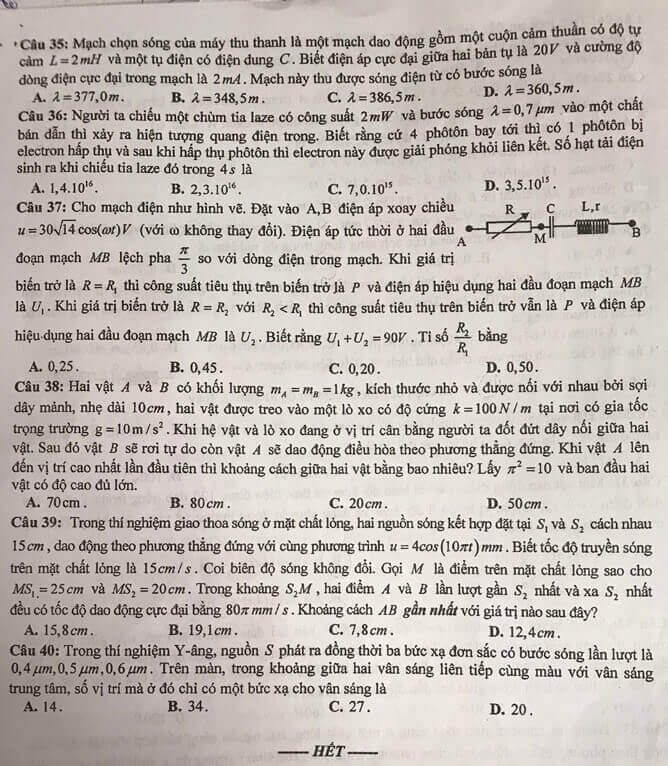 Đề thi thử THPT Quốc gia năm 2023 môn Lý Sở GD&ĐT Hưng Yên