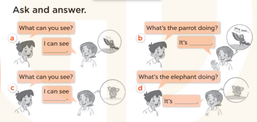 Sách bài tập Tiếng Anh 3 Unit 20 At the zoo