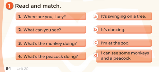 Sách bài tập Tiếng Anh 3 Unit 20 At the zoo