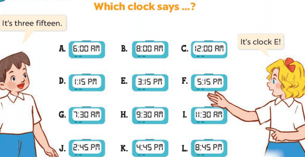 Tiếng Anh lớp 4 unit 2 lesson 1 trang 16 17