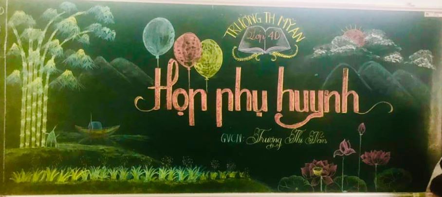 Những mẫu trang trí bảng họp phụ huynh