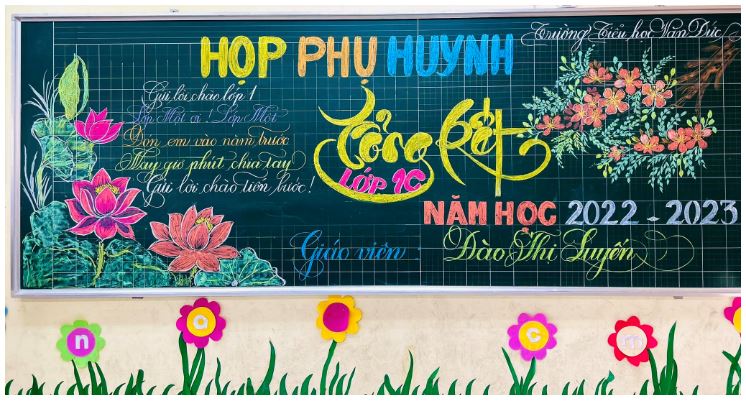 Những mẫu trang trí bảng họp phụ huynh