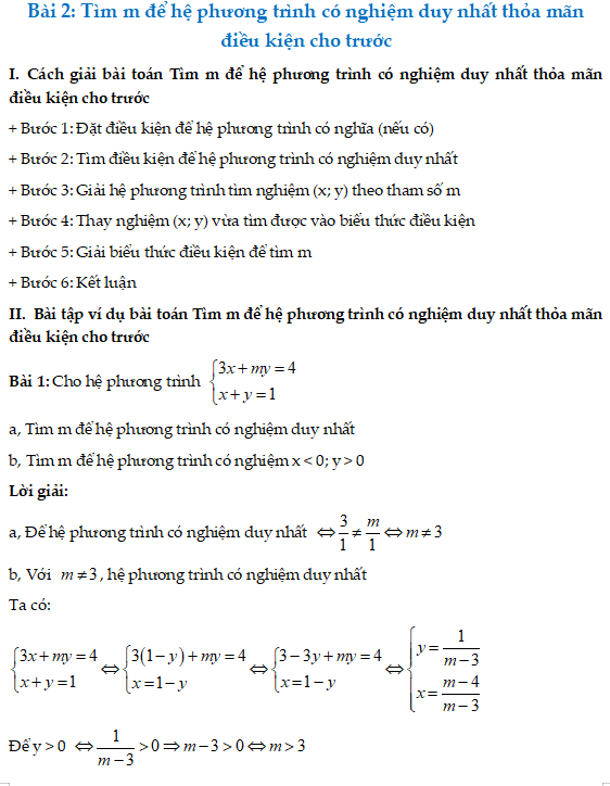 Hệ phương trình bậc nhất hai ẩn