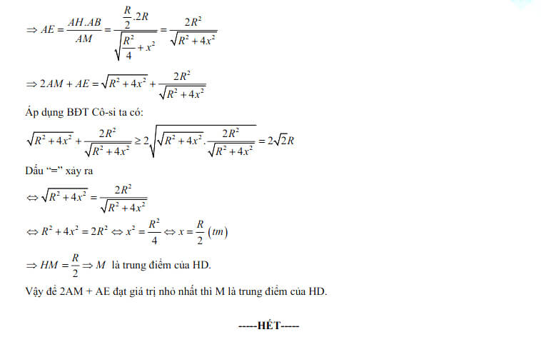 Đáp án đề thi tuyển sinh lớp 10 môn Toán 2023 Bạc Liêu
