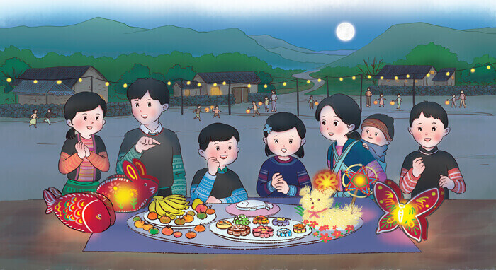 Hái trăng trên đỉnh núi lớp 4