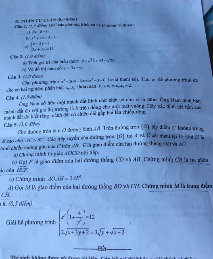 Đáp án đề thi vào 10 môn toán năm 2023 tỉnh Sơn La trang 2