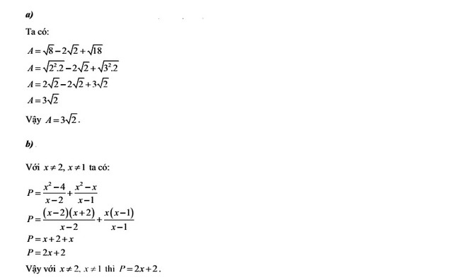 Đáp án đề thi tuyển sinh vào lớp 10 môn Toán Đắk Nông năm 2022 câu 1