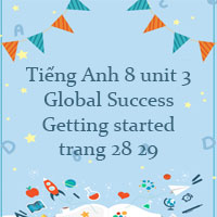 Tiếng Anh 8 unit 3 Getting started trang 28 29 Global success